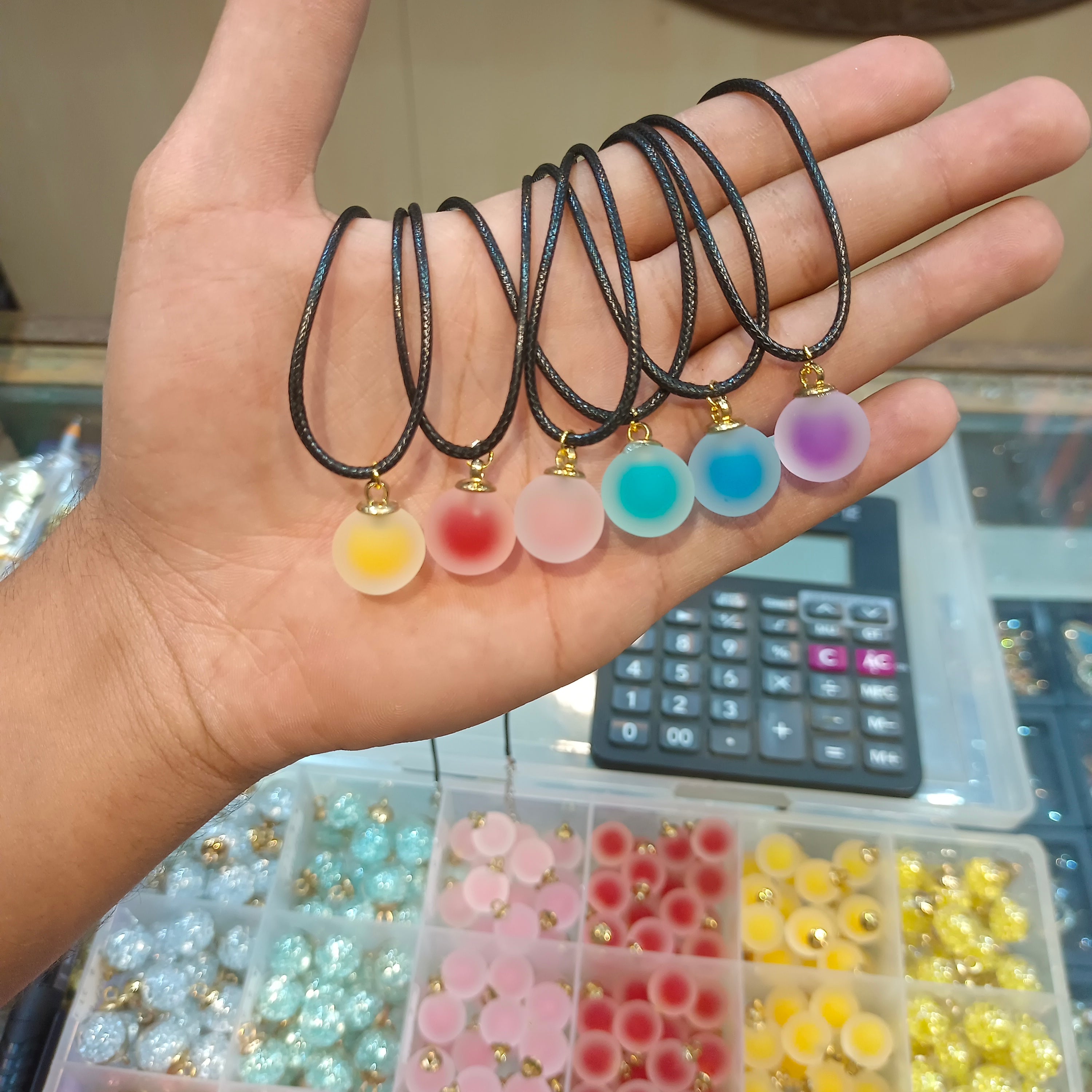 Bead in bead charm || 6 colour available||