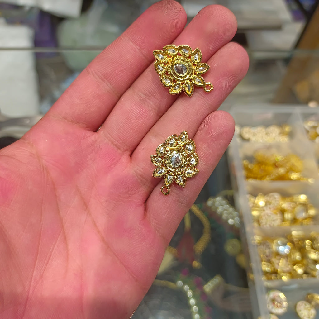 Kundan earring tops || 1 pair packing ||