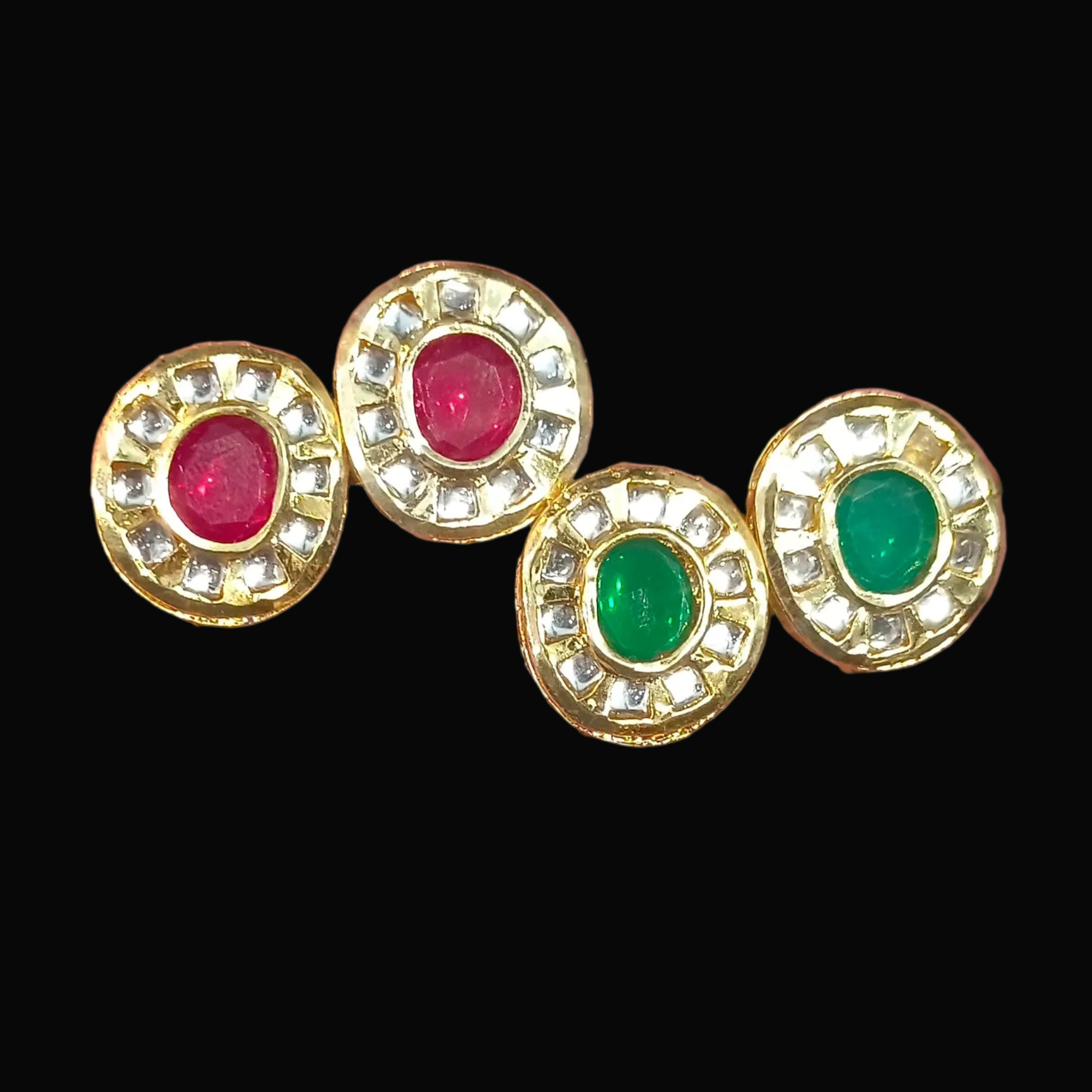 Meena kundan earring tops || 1 pair packing ||