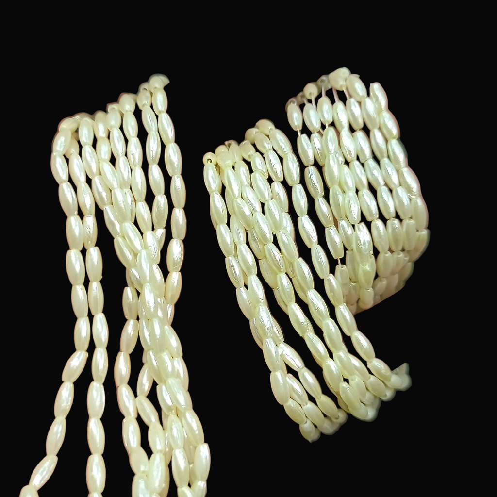 Rice beads || double coated pearls || plastic pearls || 1 bunch - 400 beads ||