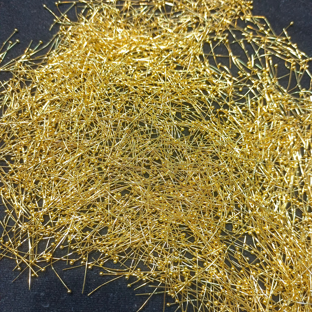 Ball pins golden || 200 pcs packing || Raw material || Anti tarnish ||