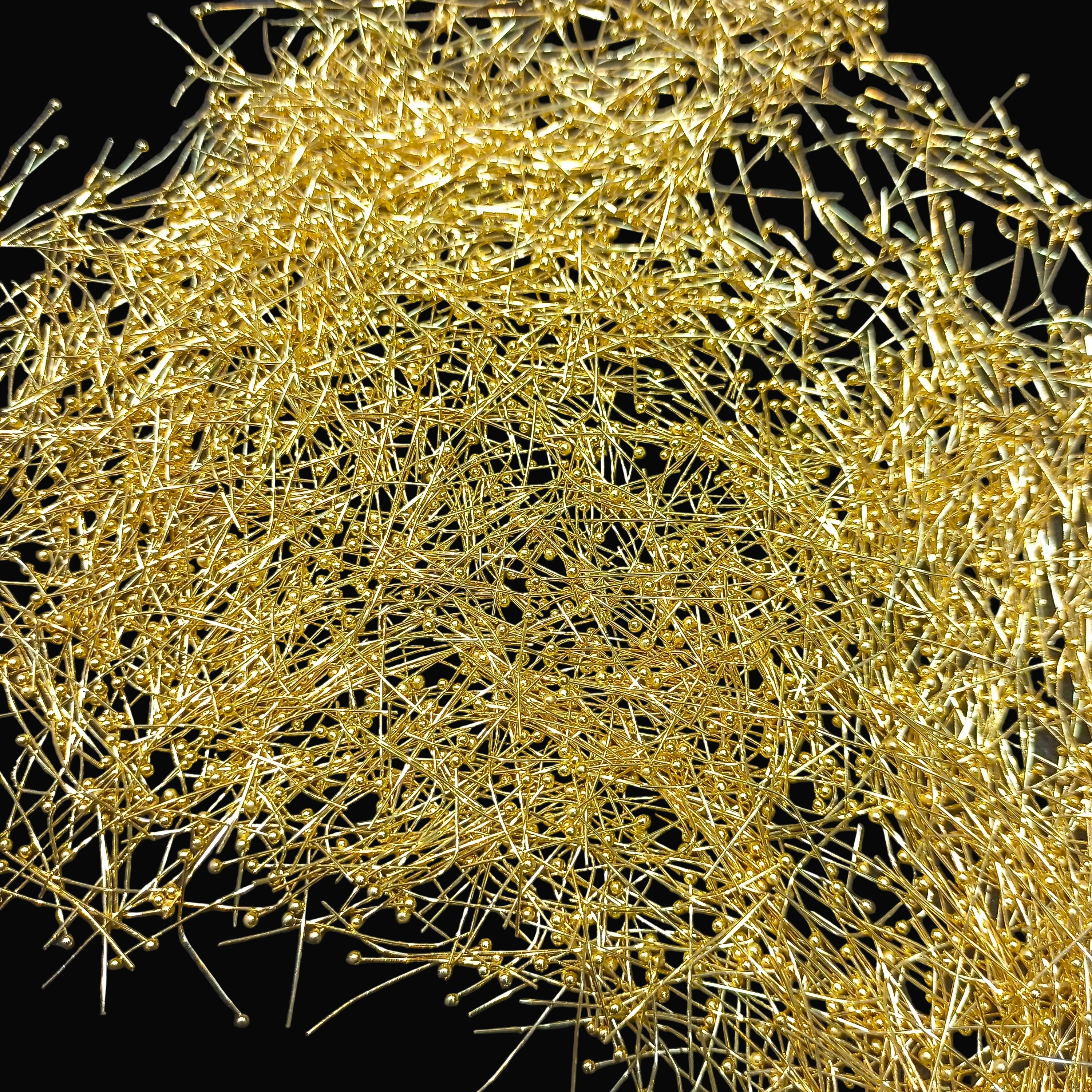 Ball pins golden || 200 pcs packing || Raw material || Anti tarnish ||