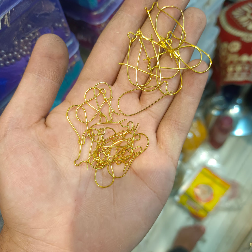 Earring hooks || Antique shade || 12 pair packing || raw materials ||