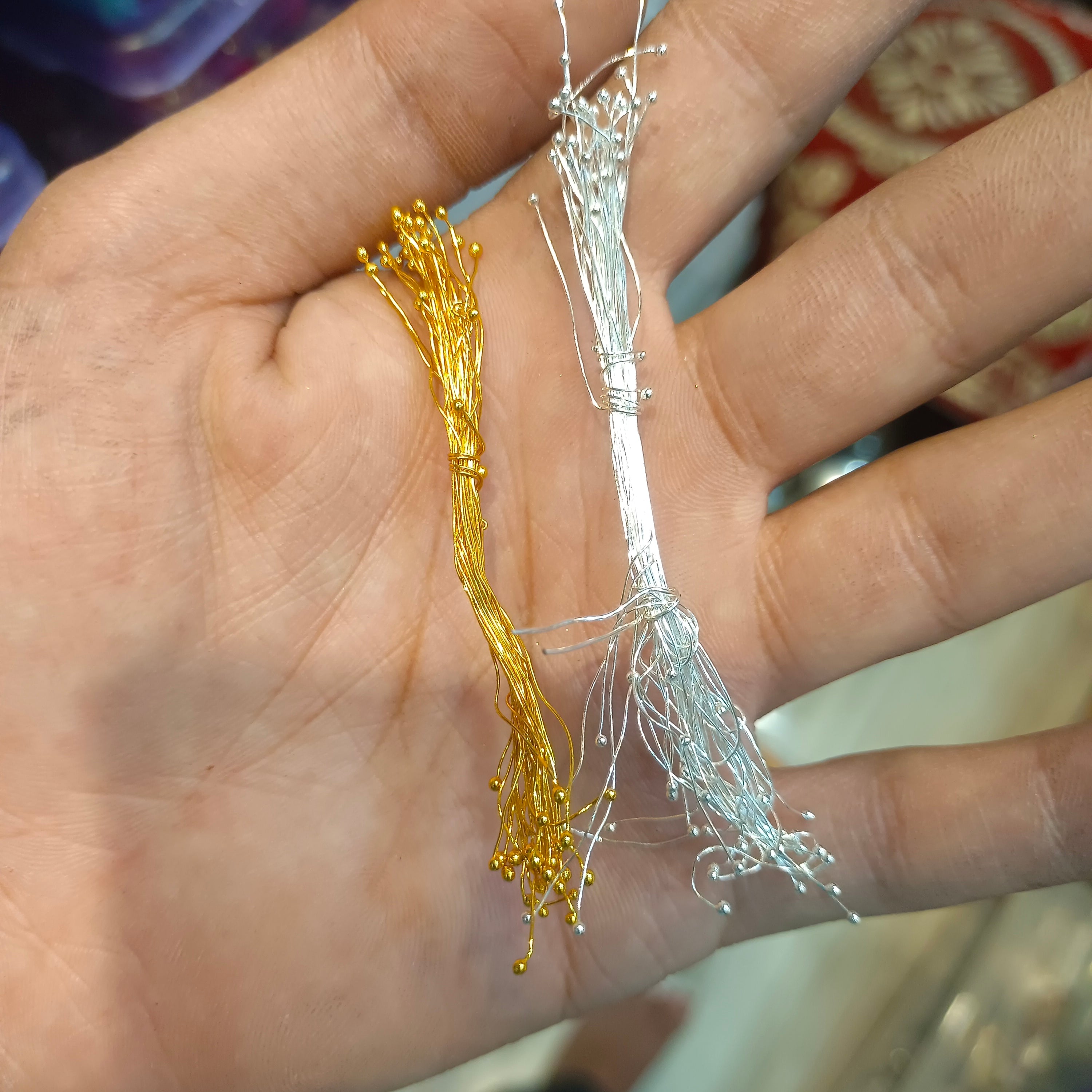 Fuse wire / ball pins || golden and silver colour || 10 grams - 100grams pack || raw materials ||