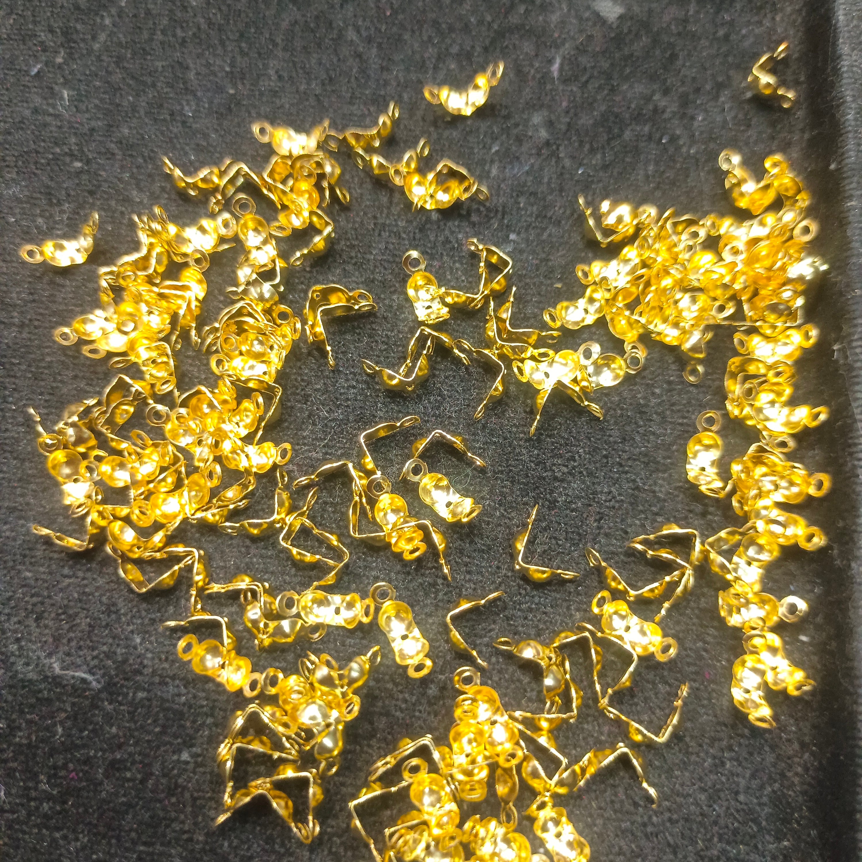 Golden and silver clasp || Approx 150 pcs/ 10 grams  || raw materials ||