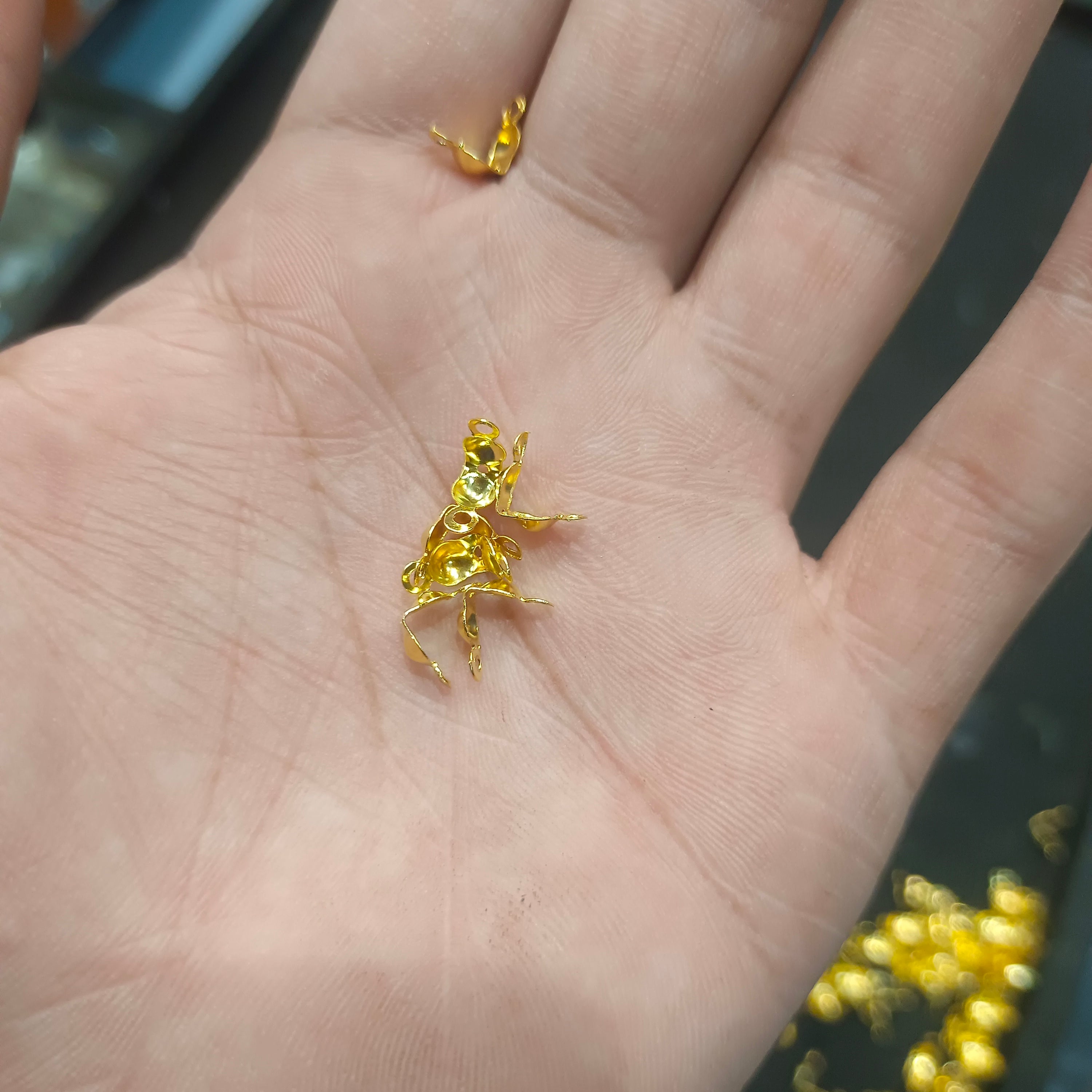 Golden and silver clasp || Approx 150 pcs/ 10 grams  || raw materials ||