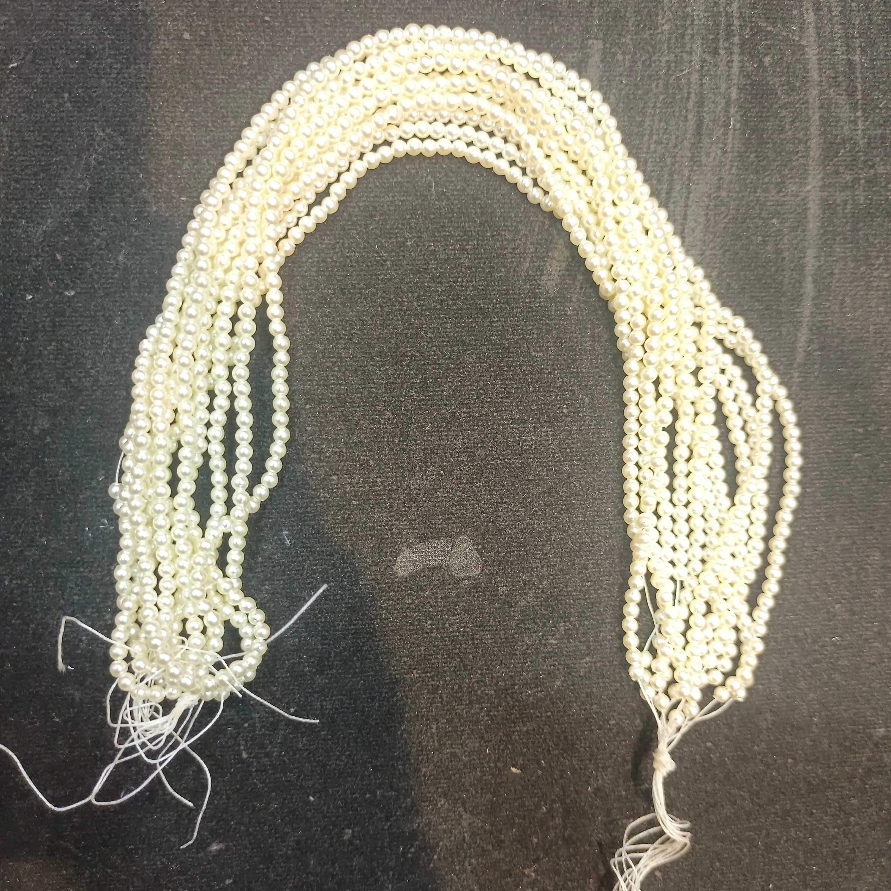 3mm Double coated pearls || 1 bunch - 5 bunch packing || 1 bunch - 1200 beads ||