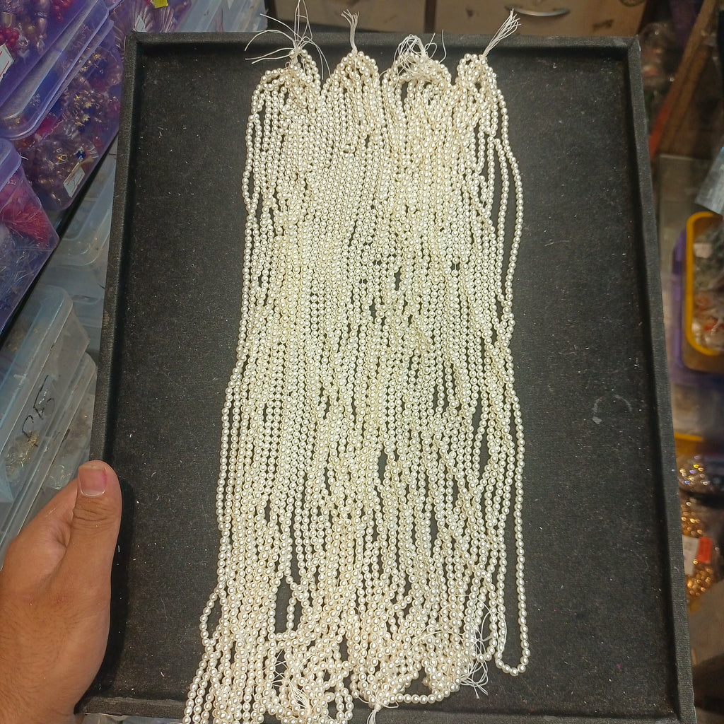 4mm double coated pearls || 1200 beads in 1 bunch || 1 bunch - 5 bunch packing ||