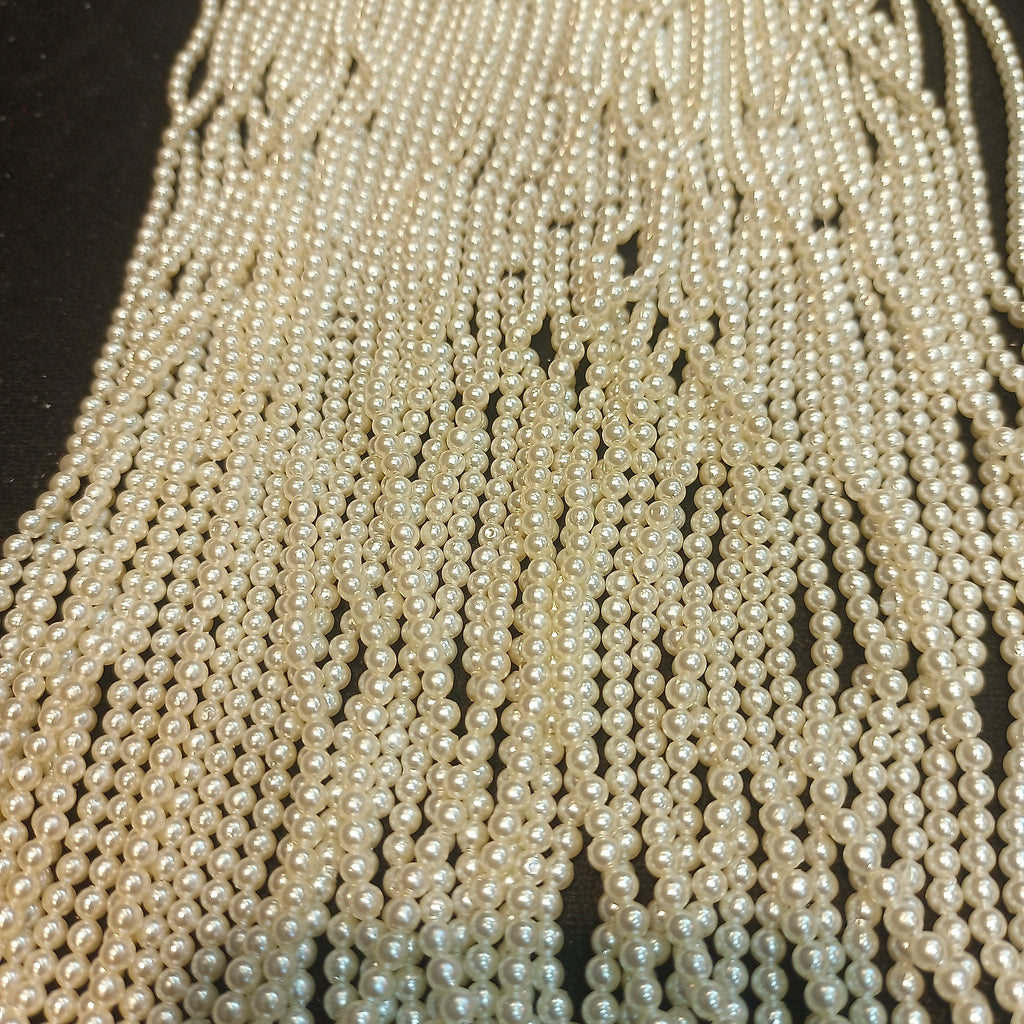4mm double coated pearls || 1200 beads in 1 bunch || 1 bunch - 5 bunch packing ||