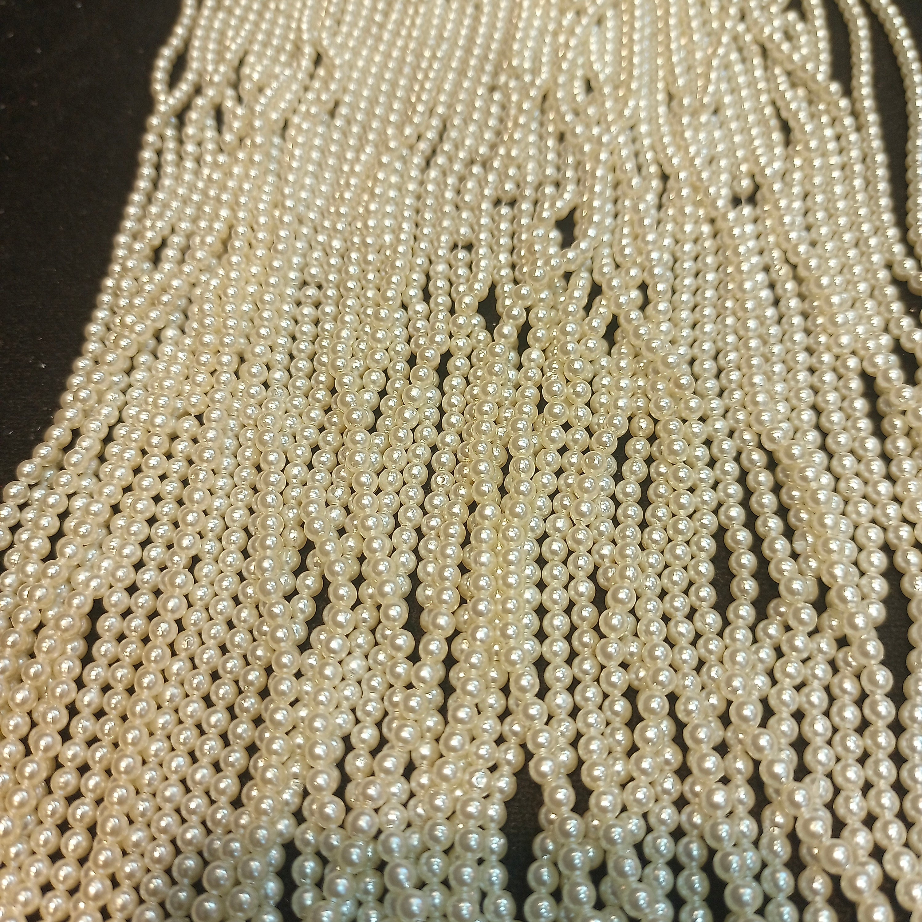 4mm double coated pearls || 1200 beads in 1 bunch || 1 bunch - 5 bunch packing ||