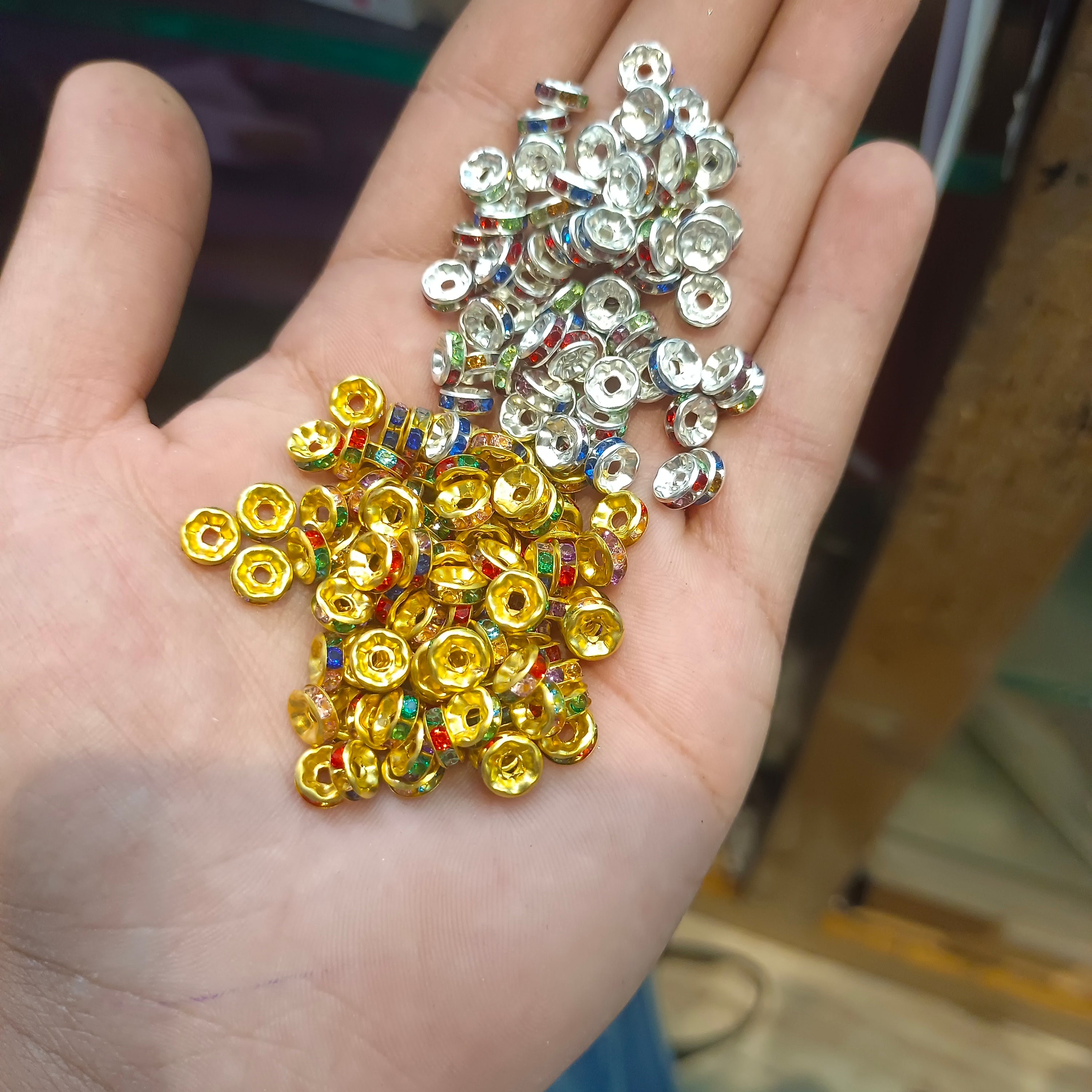 Multi colour stone ring || 100 pcs pack and 2700 pcs pack || 8mm size ||