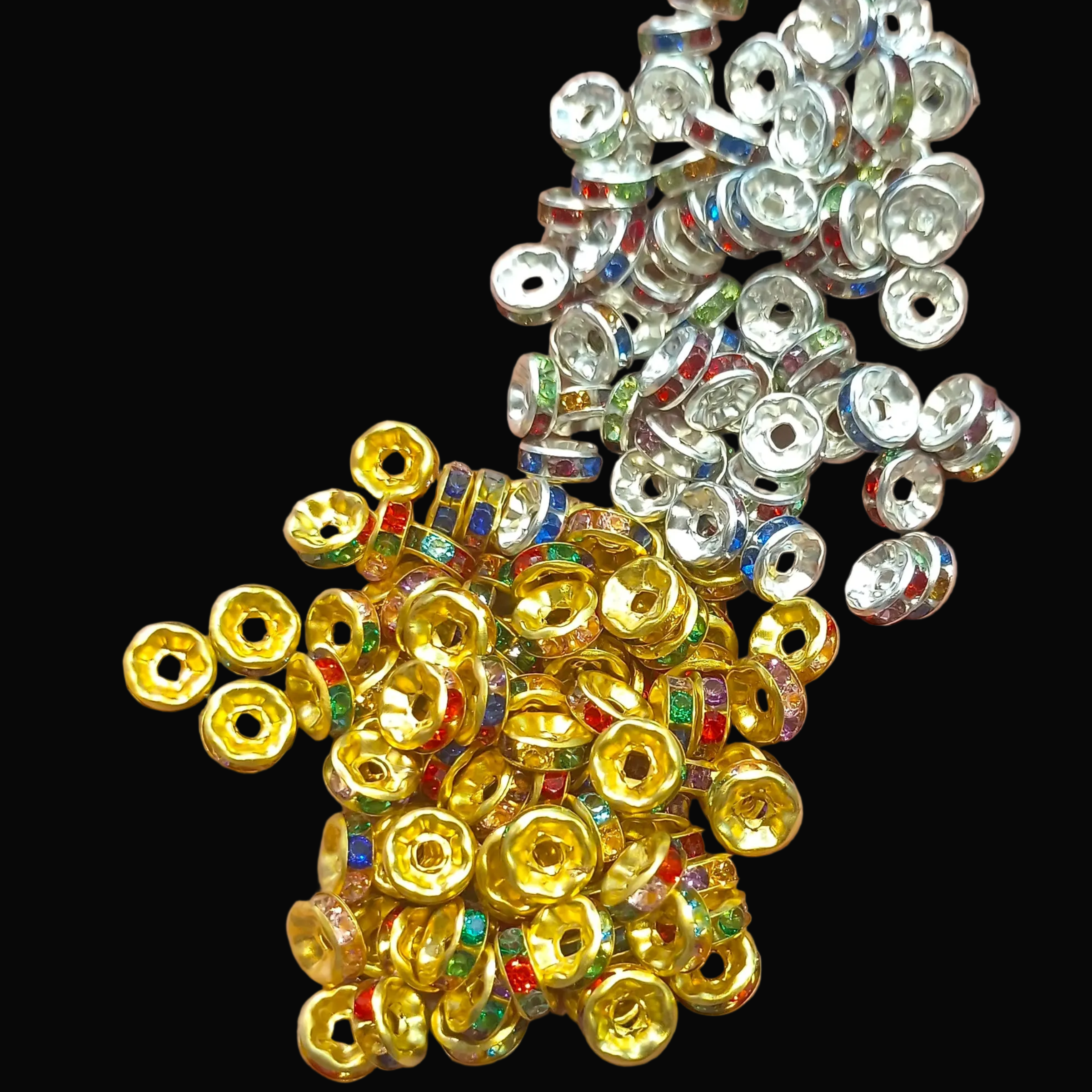 Multi colour stone ring || 100 pcs pack and 2700 pcs pack || 8mm size ||