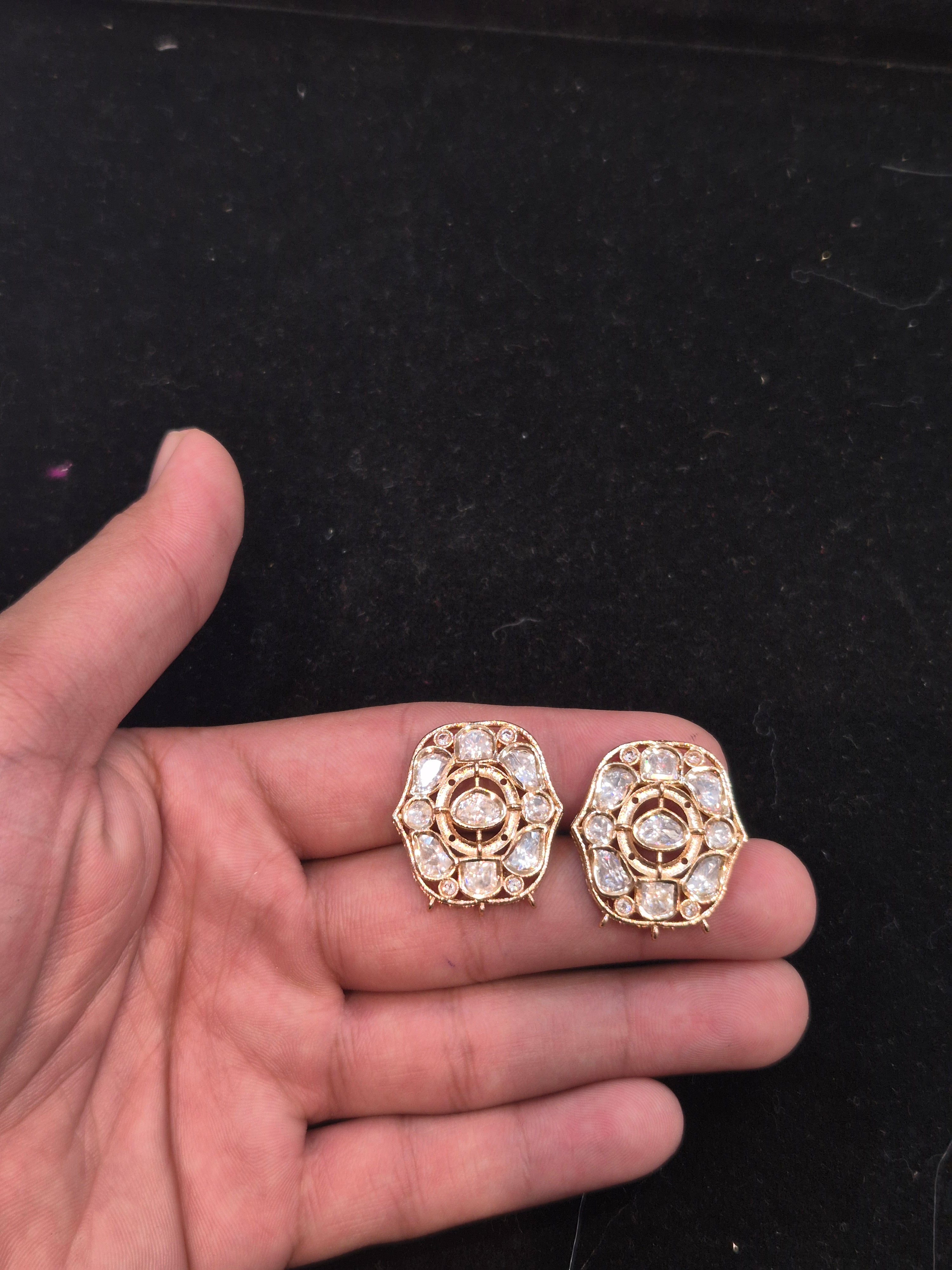 Polki kundan || 1 pieces and 6 pieces back||