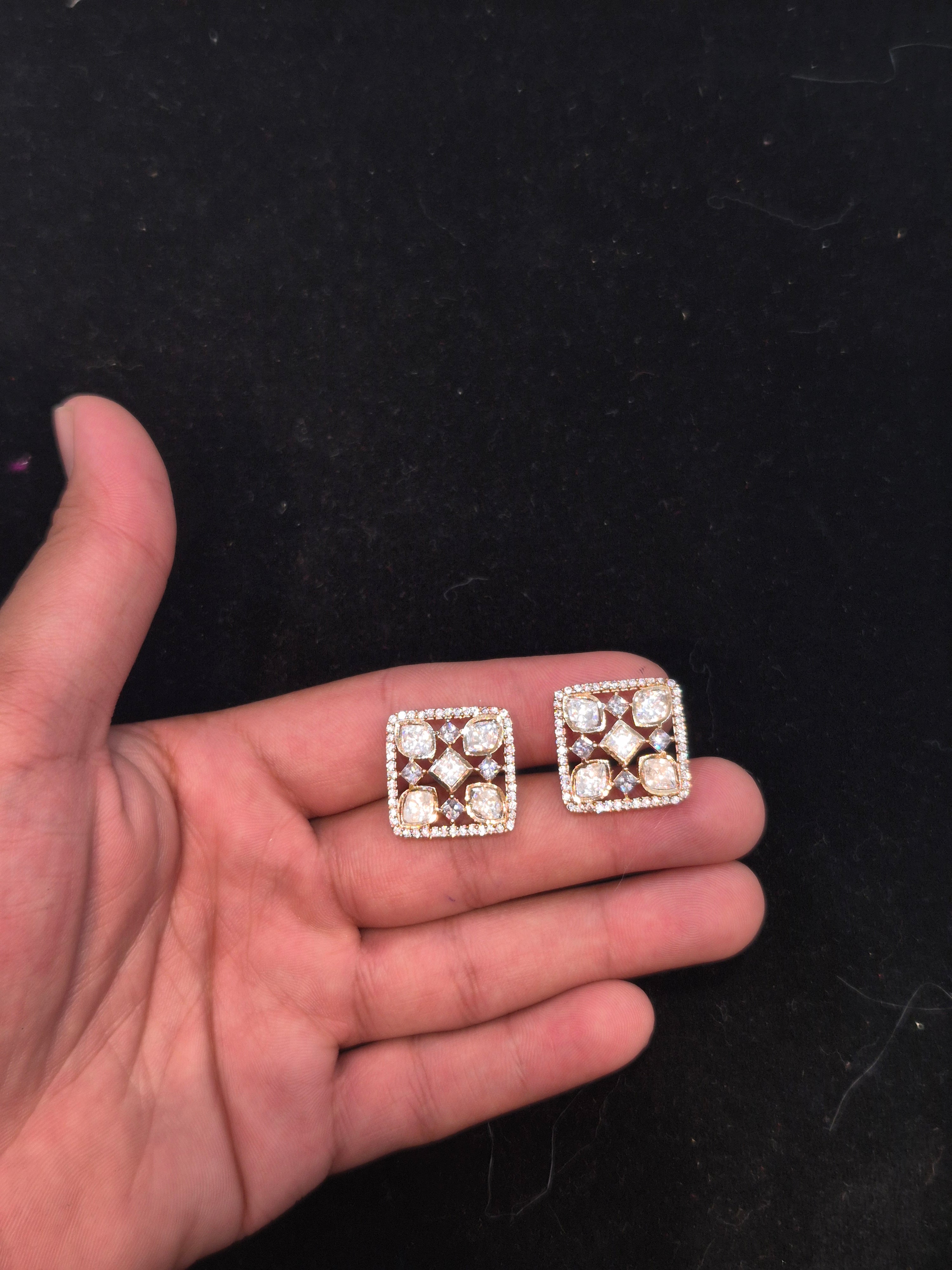 Polki kundan|| 1 piece and 6 piece back||