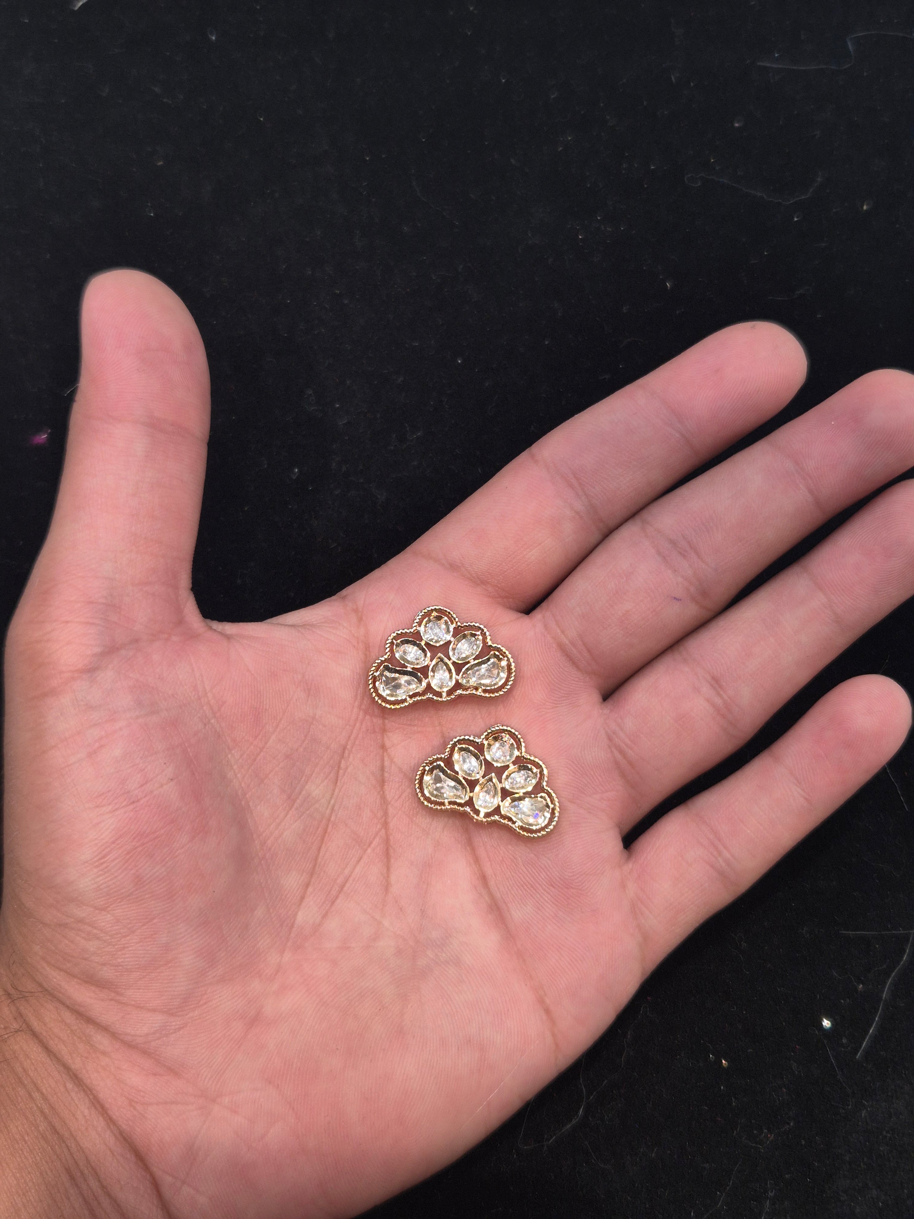 Polki kundan|| 1 piece and 6 piece back||