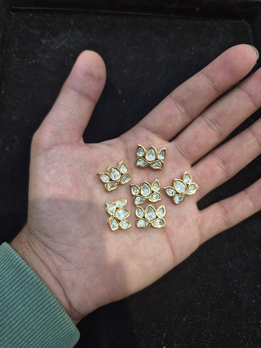 Polki kundan 1 piece and 6 piece back