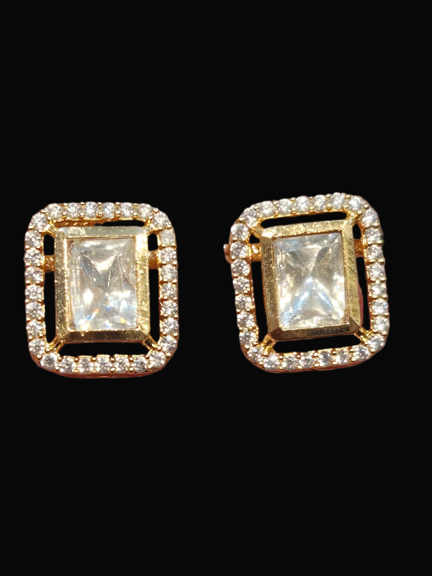 Polki tops 18k gold platted|| 1 pair pack||