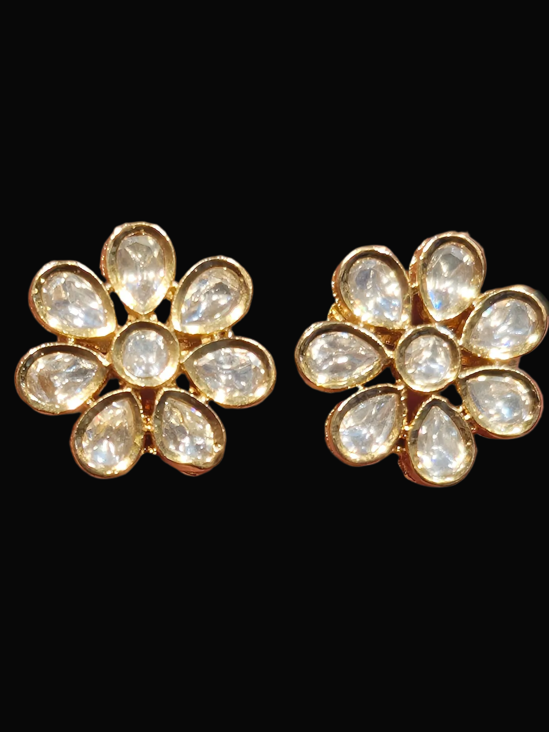 Polki tops 18k gold platted || 1 pair pack||