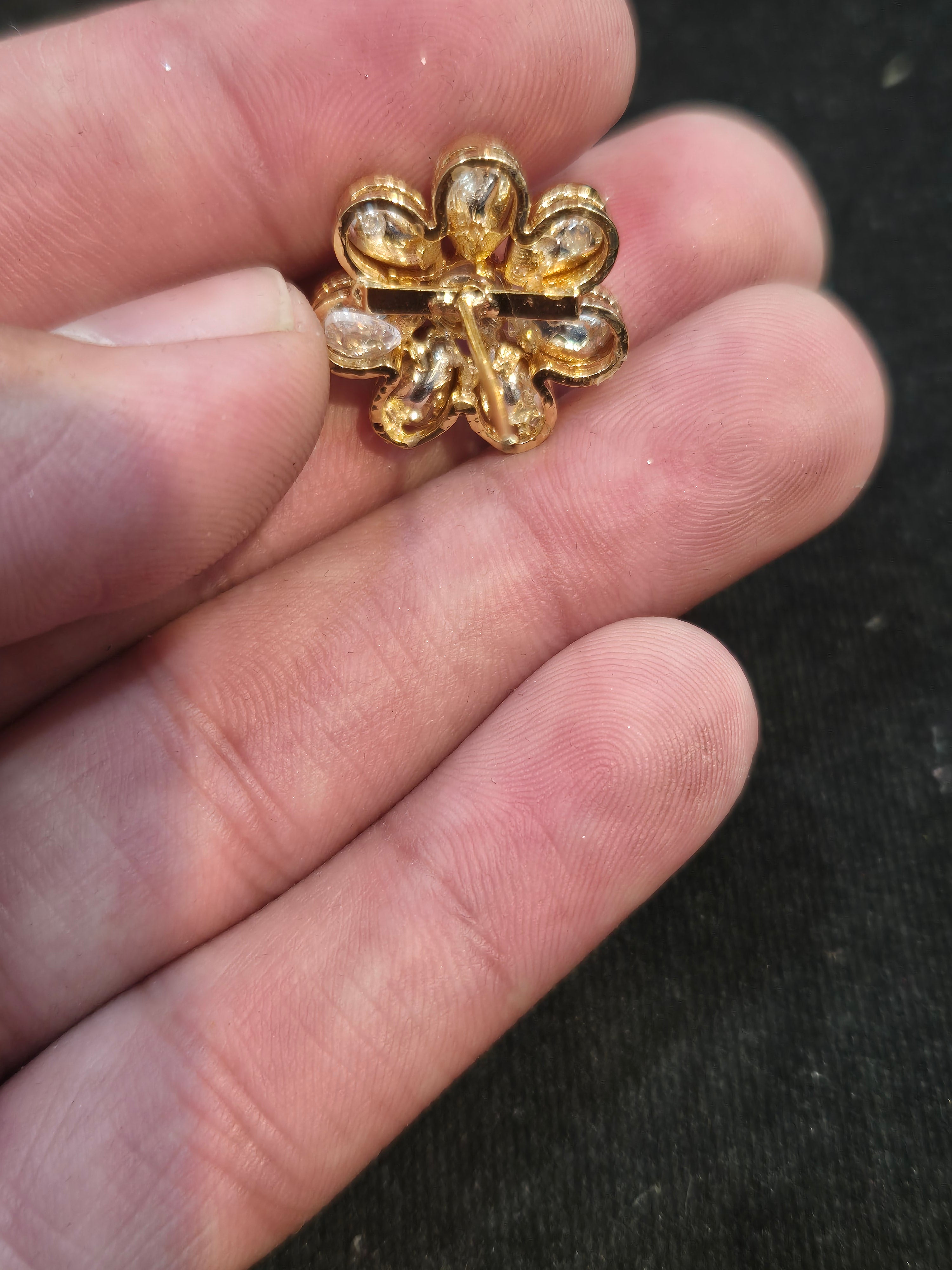 Polki tops 18k gold platted || 1 pair pack||