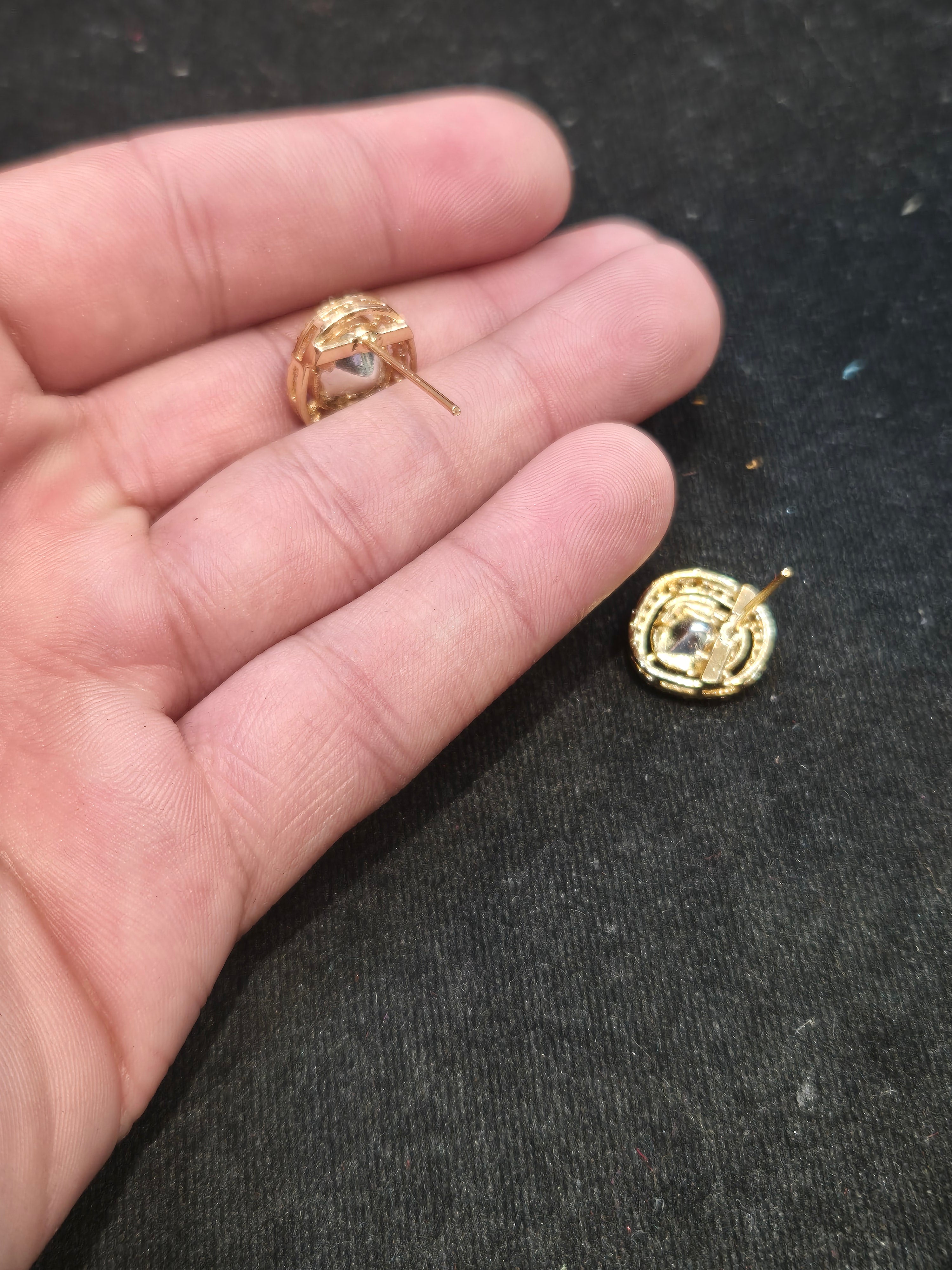 Polki tops 18k gold platted|| 1 pair pack||