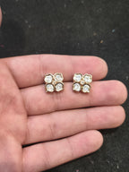 Polki tops 18k gold platted||1 pair pack||