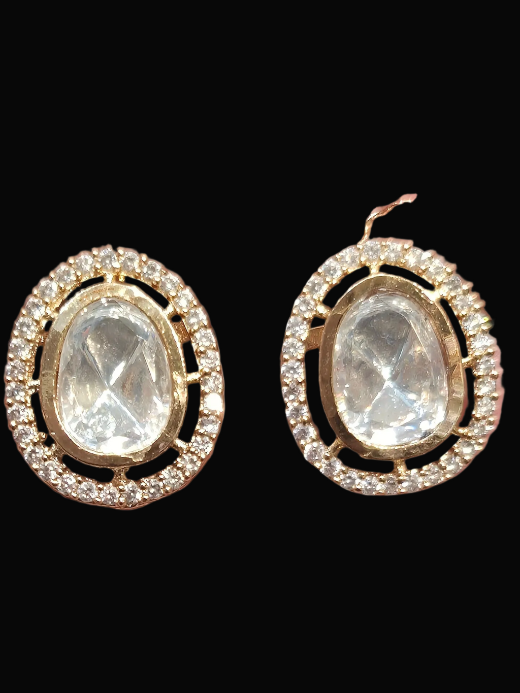 Polki tops 18k gold platted || 1 pair pack||