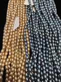 Small oval glass beads || 1 Mala and 6 Mala pack ||