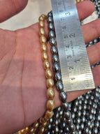 Small oval glass beads || 1 Mala and 6 Mala pack ||