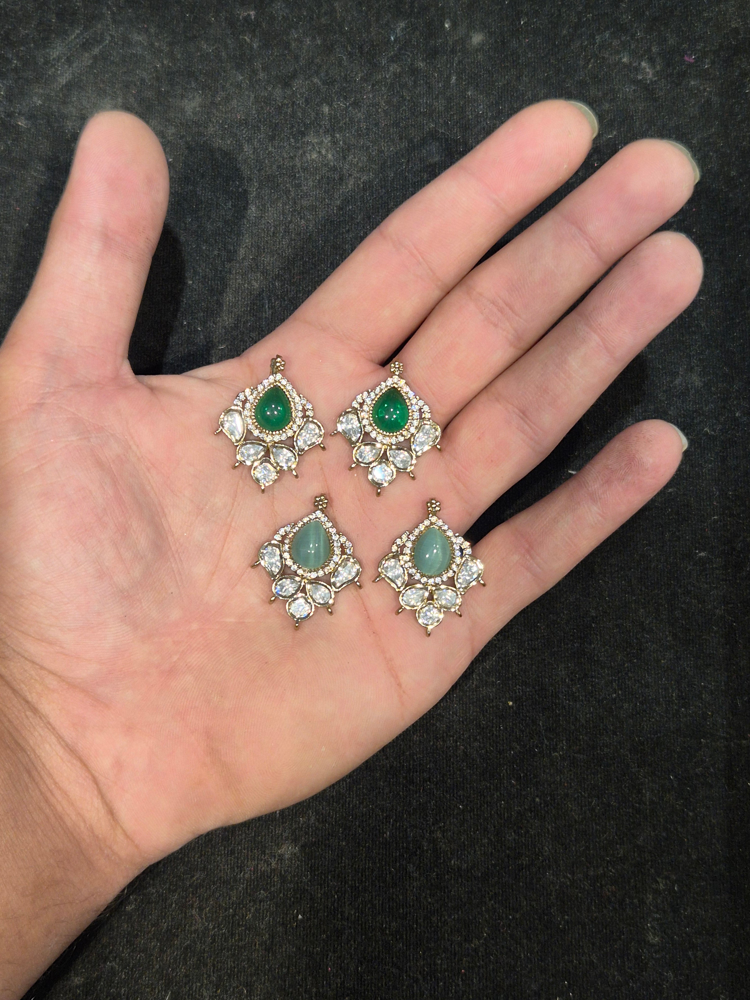 Victorian kundan || 1 piece and 6 piece pack ||