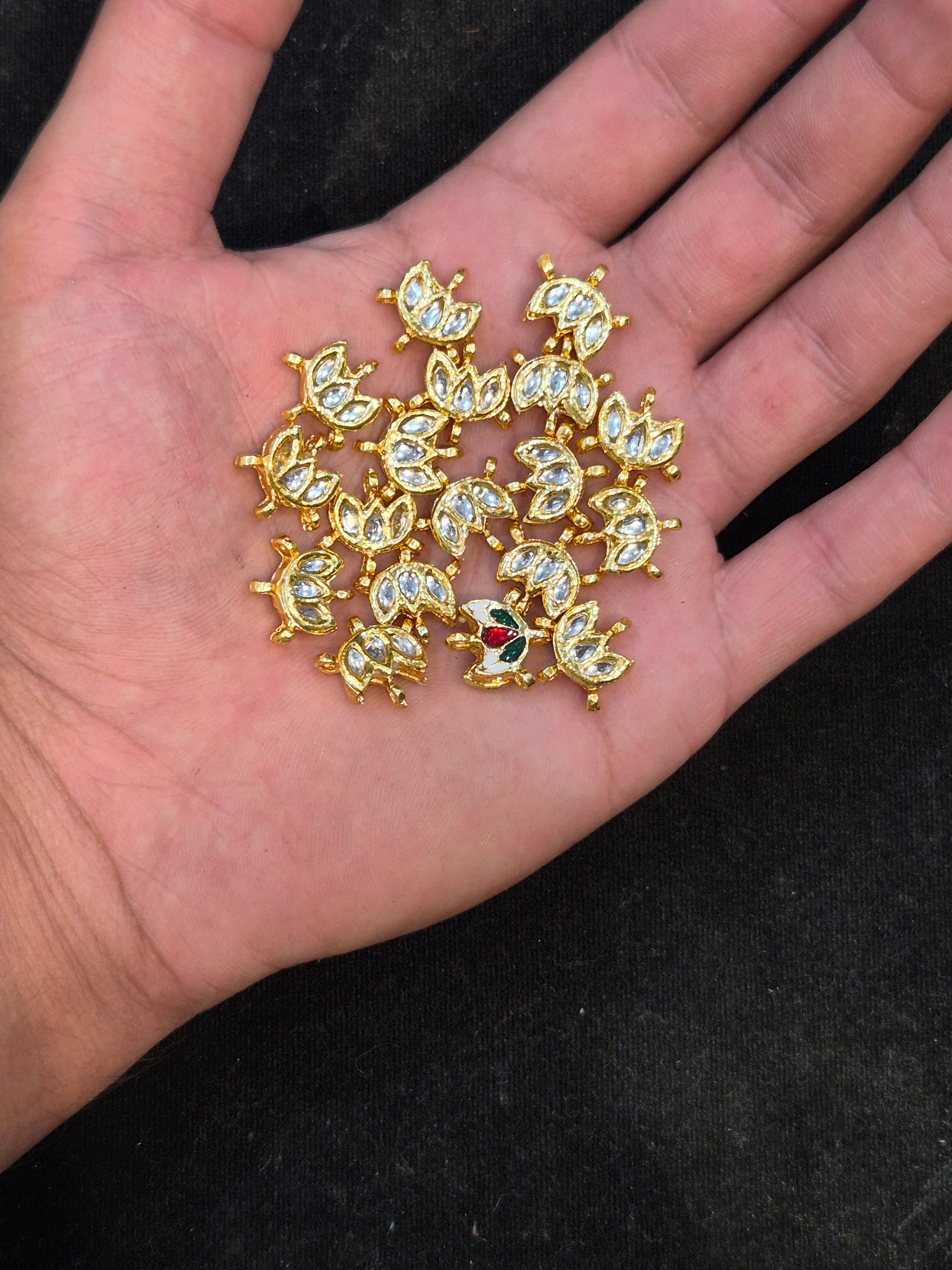 Meena kundan || 12 piece pack ||