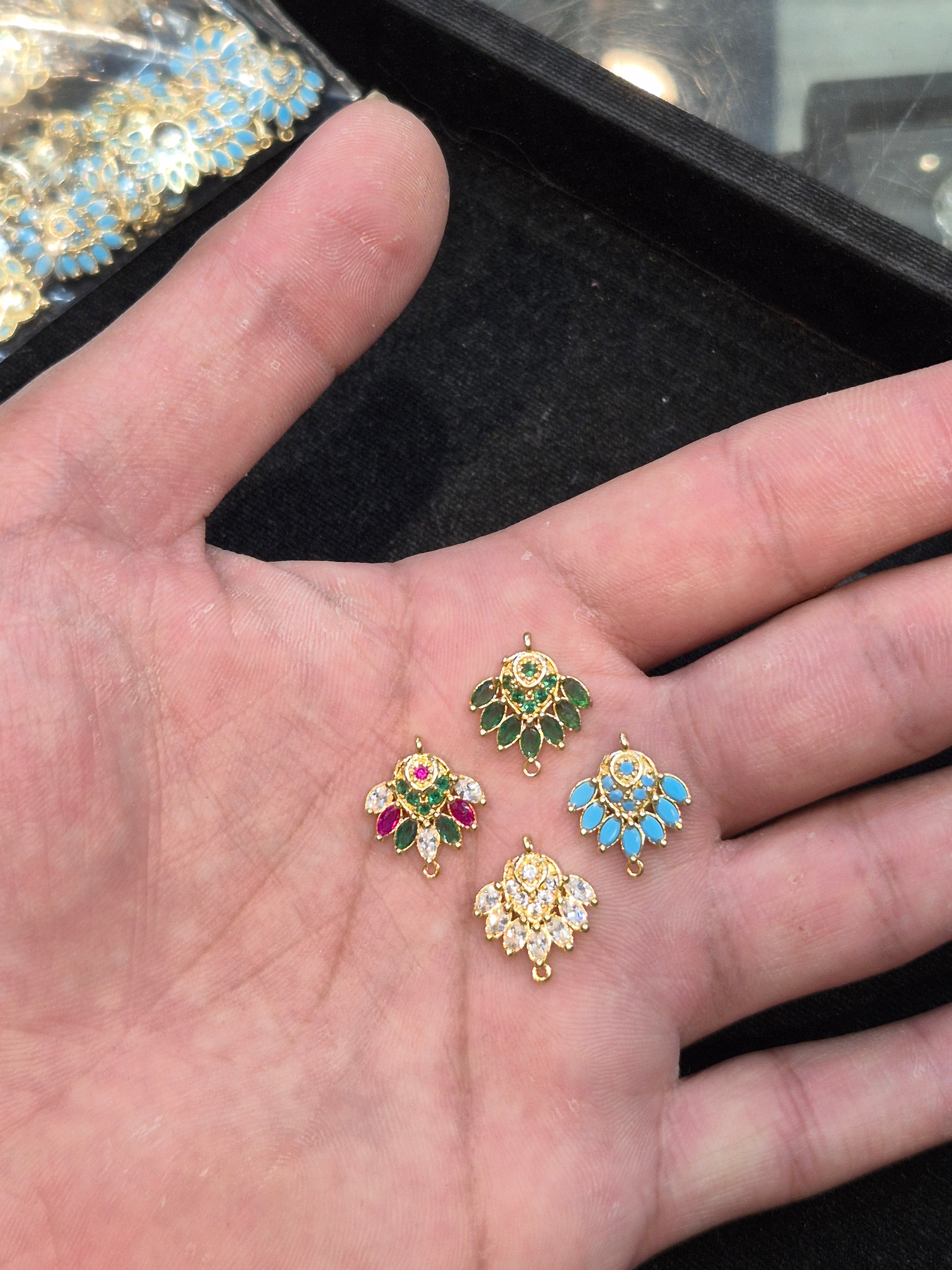 Ad brass Kundan || 1 piece and || 6 pieces pack ||