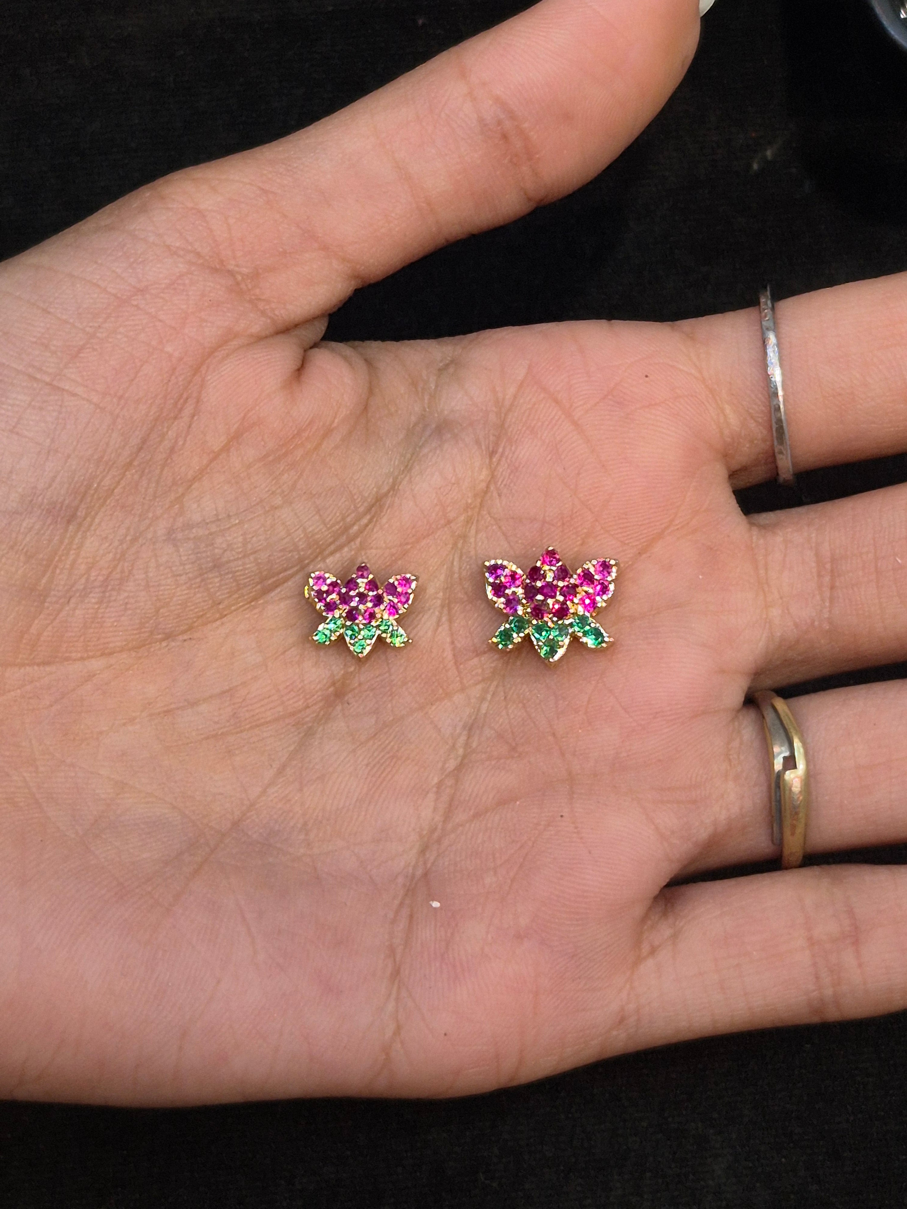 Ad brass Kundan|| 1 piece pack and ||6 pieces pack||