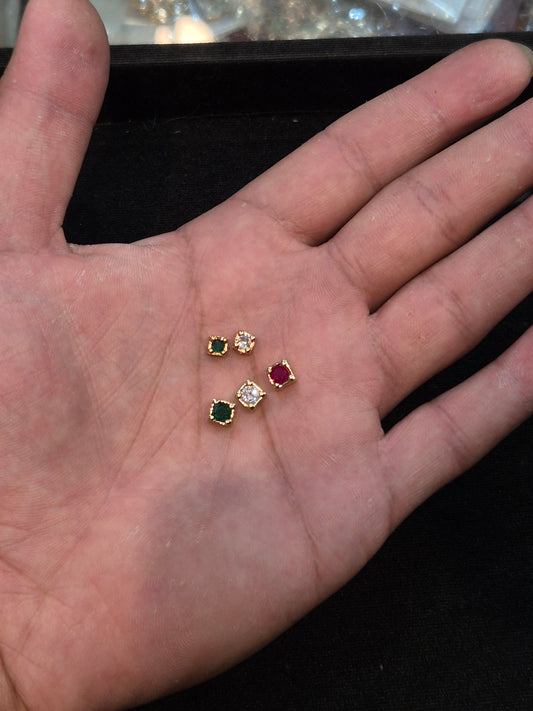 Ad brass Kundan|| 6 piece and ||12 piece pack ||