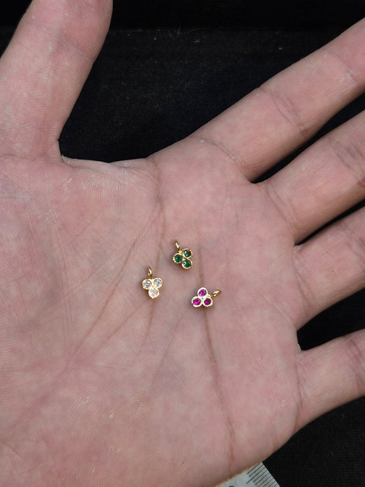 Ad brass Kundan ||6 piece pack and ||12 pieces pack||