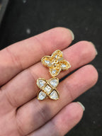 Polki tops 18k gold platted || 1 pair pack ||