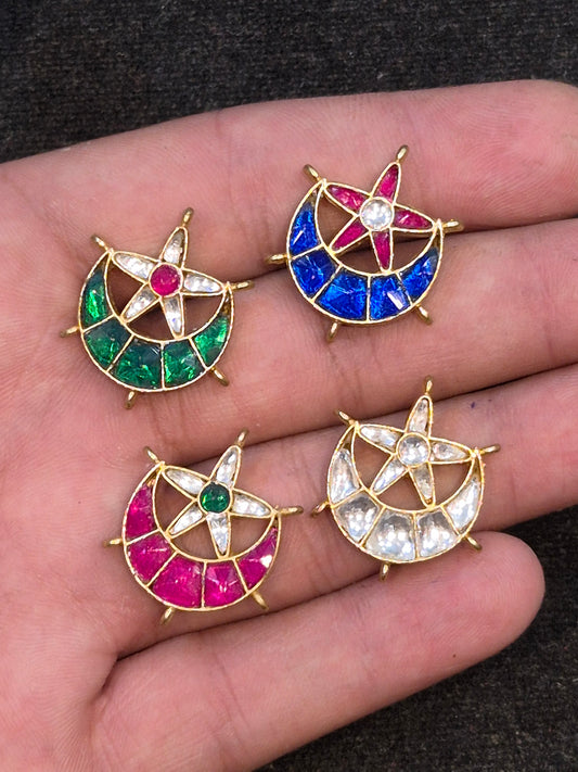 Jadau kundan||1 piece and 6||pieces pack||