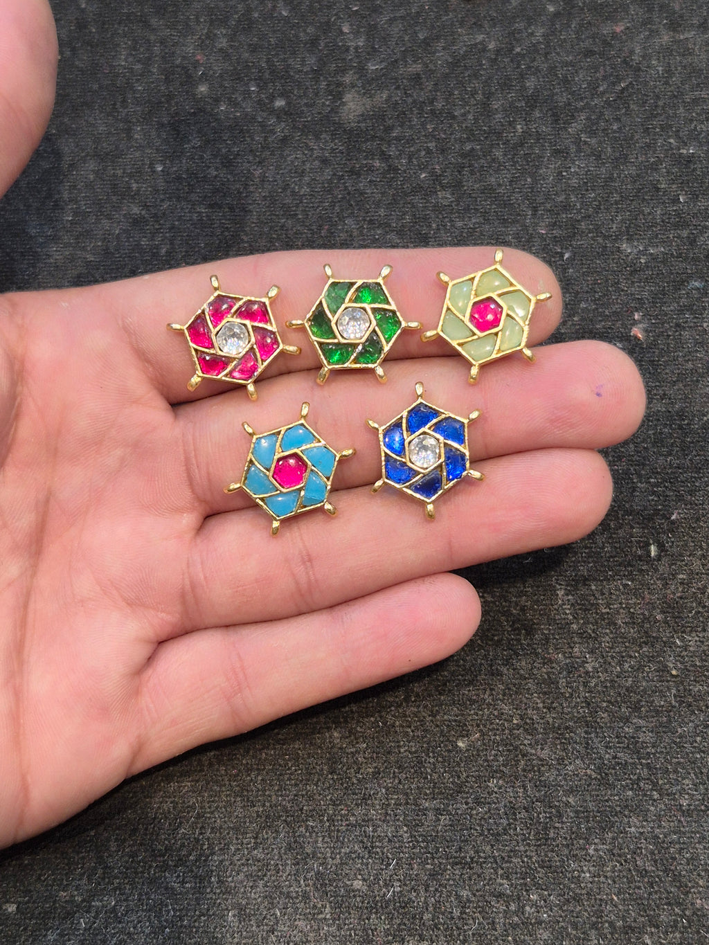 Jadau kundan|| 1 piece and 6|| pieces pack||