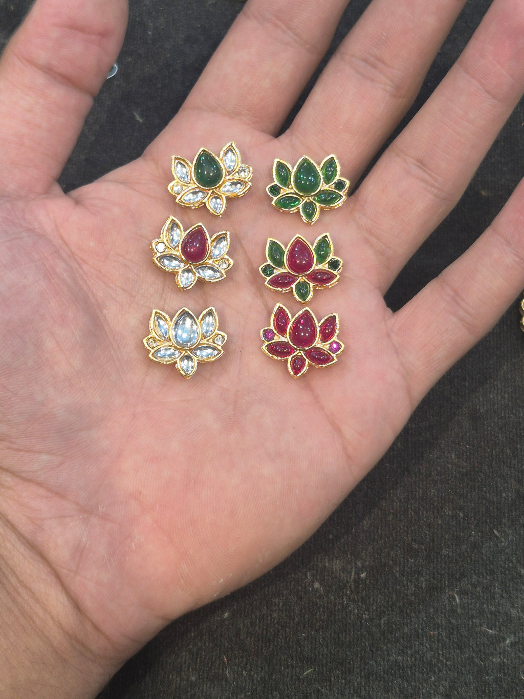 Meena kundan Lotus||12 piece pack||