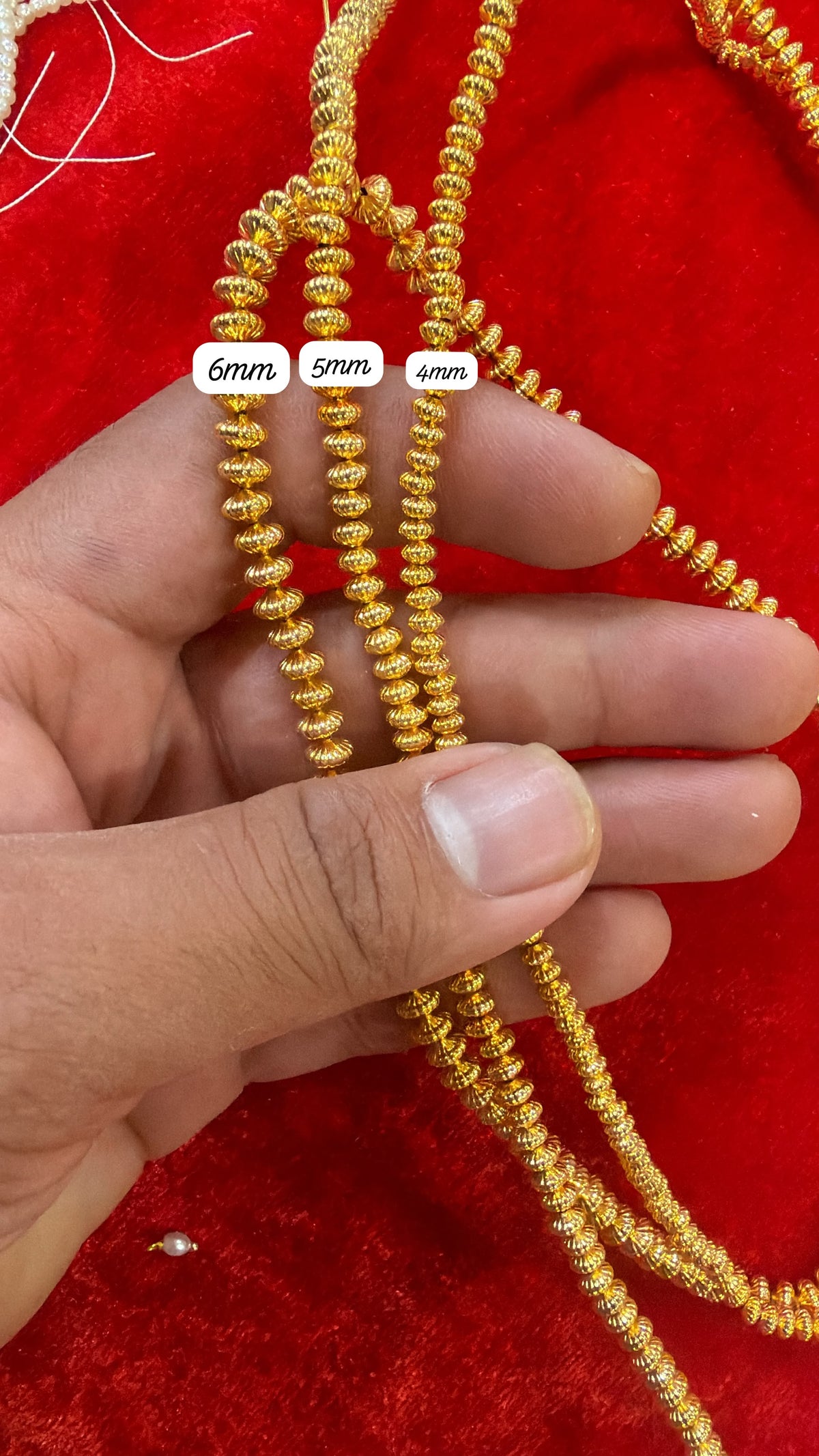 Idli kharbuja beads || 6mm, 5mm and 4mm ||