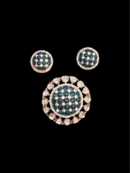 Moissanite pendant earring set || 1 set packing ||