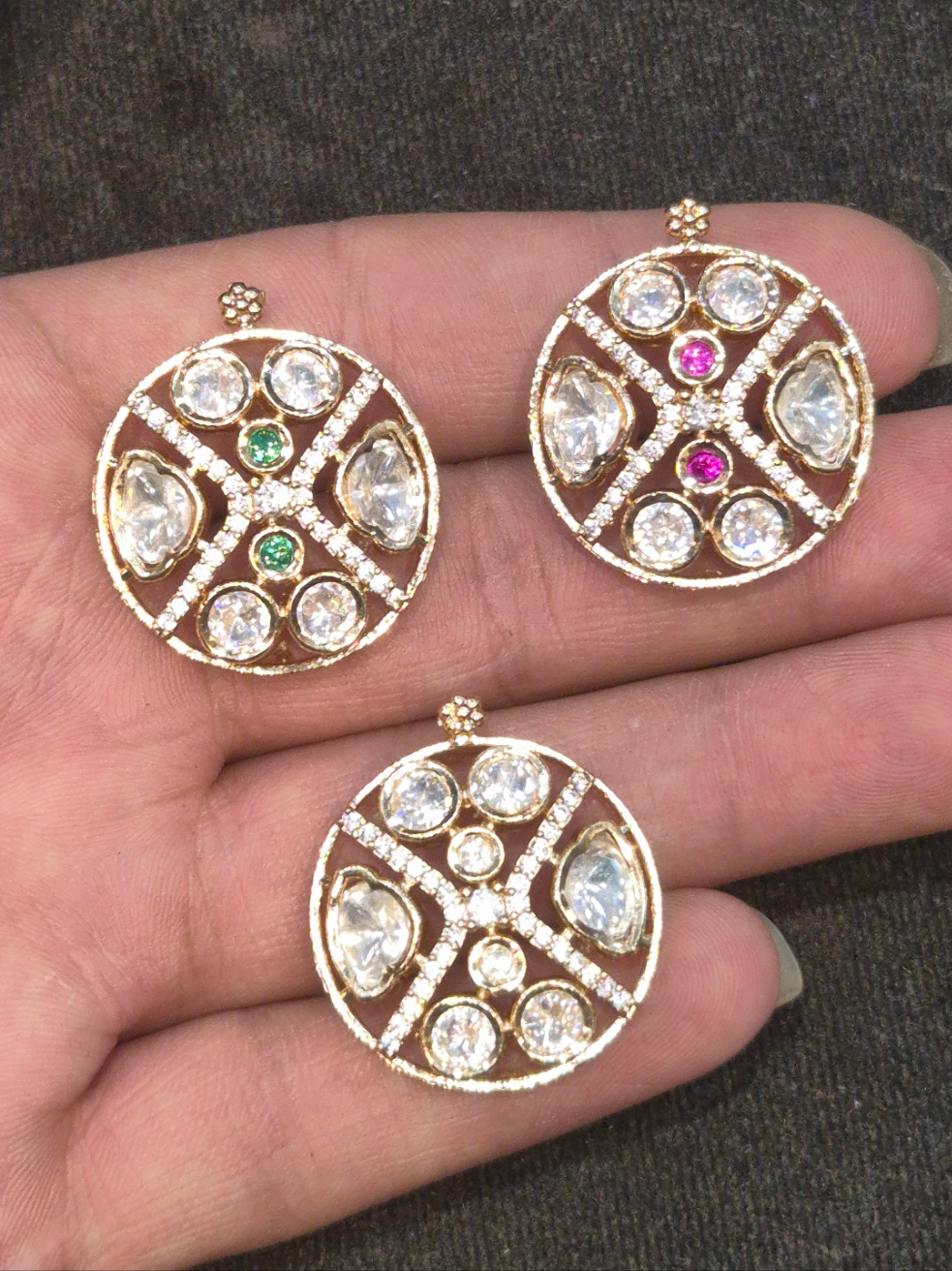 Polki pendants || 1 piece and 6 piece pack ||