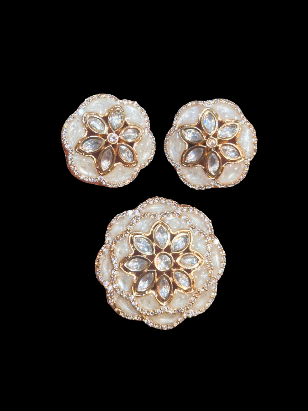 Moissanite pendant earring set || 1 set packing ||