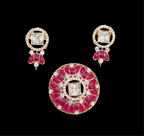 Moissanite pendant earrings set || 1 set packing ||