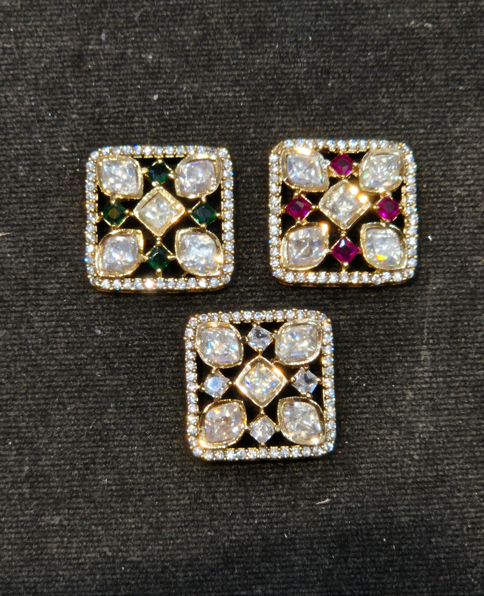 Polki kundan|| 1 piece and 6 piece back||