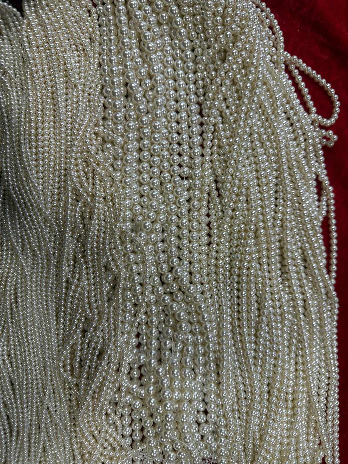 Premium Quality 9 Layer Coated Pearls  (Off White )