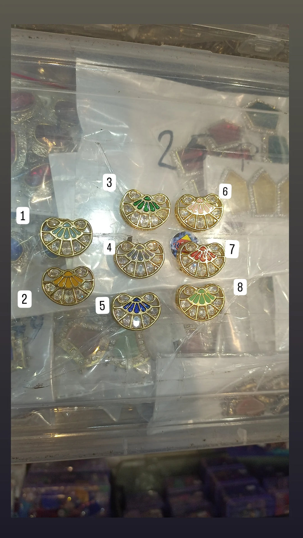 Premium Meena polki connector || 1 pcs - 3 pcs packing ||