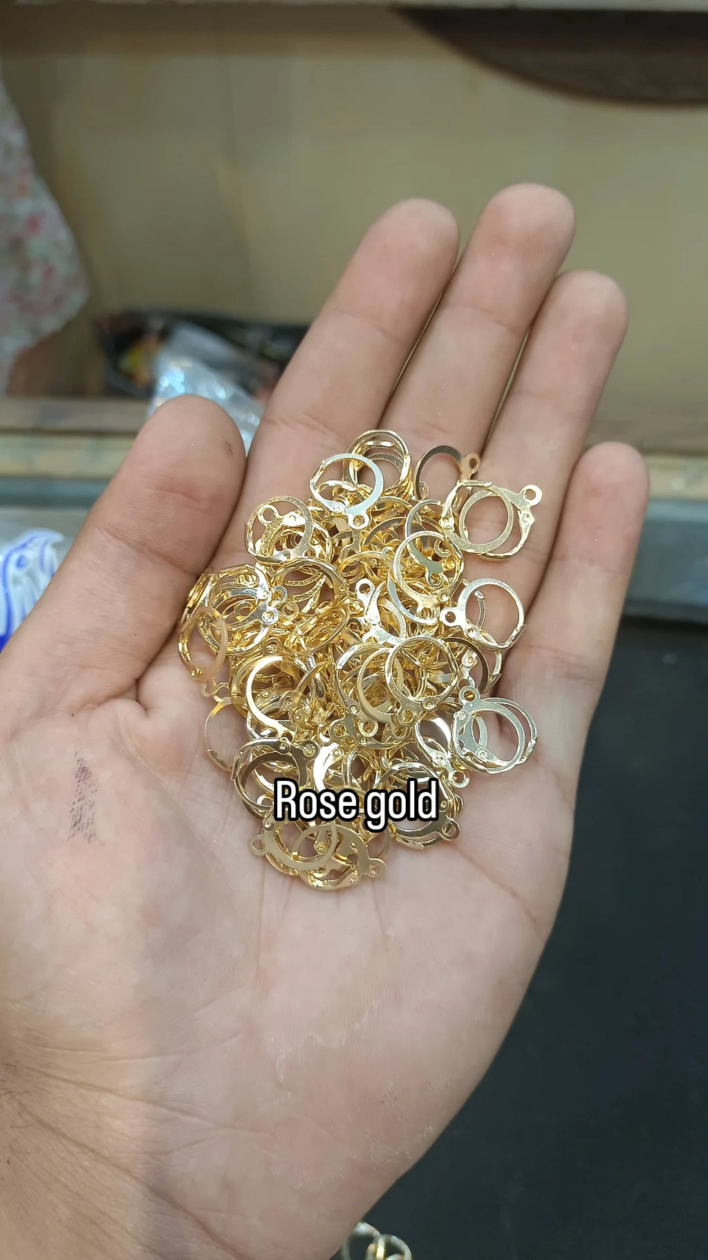 Round Earring hook || 5 - 50 pair packing || Golden , rose gold and silver available|| Raw materials||