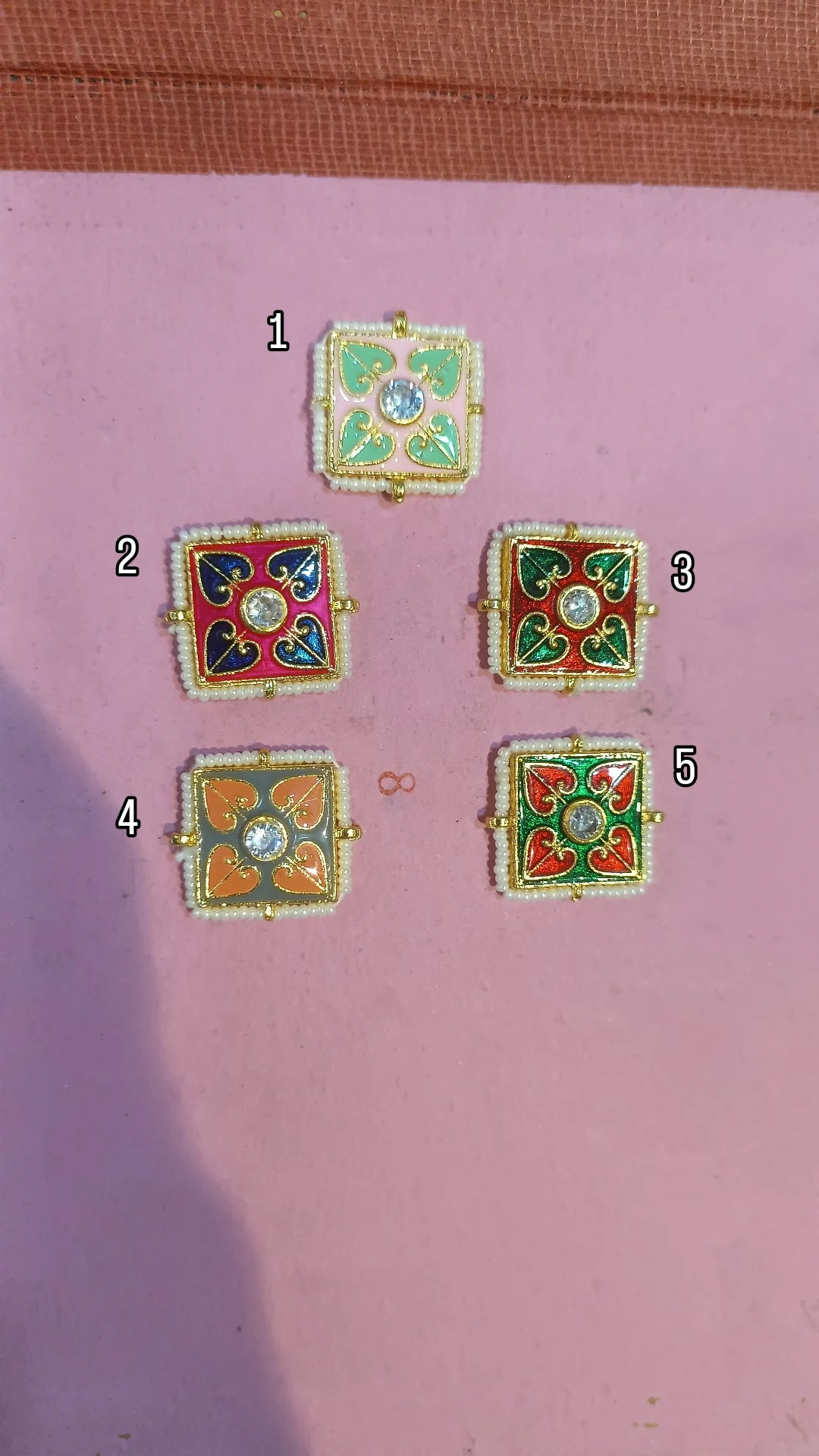 Meena ad kundan || 1 - 6 pcs packing ||