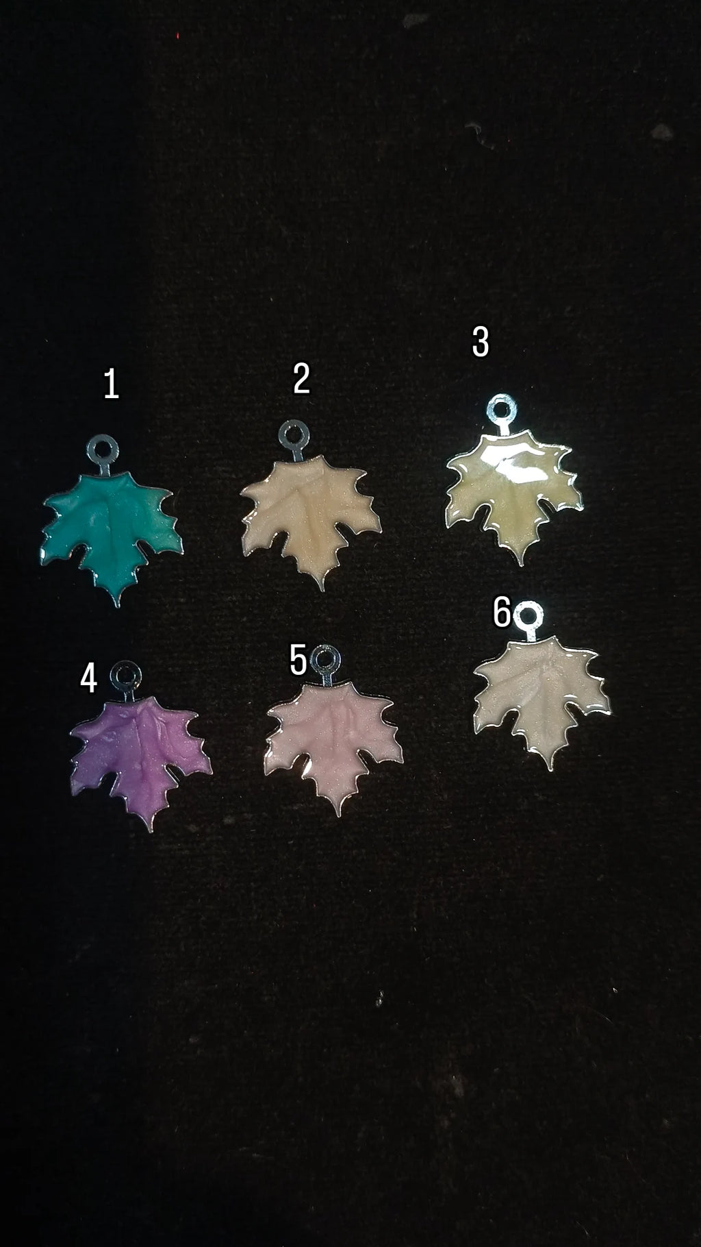 Leaf enamel charm || 6 pc packing ||
