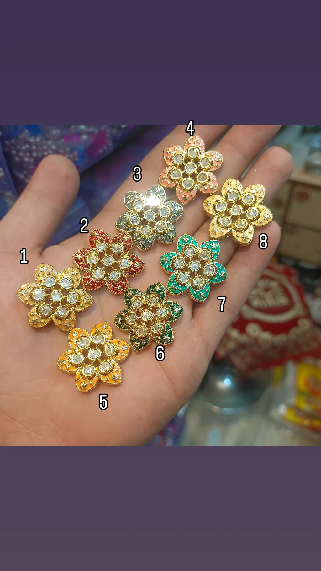 Premium polki Meena Tikde || 1 pcs - 6 pcs packing ||
